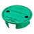 Underhill Sprinkler Valve Round Box Lid, VersaLid 6 Inch to 7 Inch Universal Cover for Automatic Irrigation System, Green, VL-6