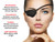 Eye Patch, Mesh, Aero, See Through, Black, Concave, Breathable Fabric, Adult Size, Kydex Frame, Full Grain Leather Strap, Adjustable, Crenshaw style. (Left Mesh)