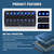 GGTA Marine Boat Switch Panel Waterproof, 8 Gang Circuit Breaker Panels，12V/24volt On/Off Blue led, Rocker Switch Panel for Boat with Circuit Breaker 4 * 10A/15A for Car RV UTV Truck
