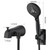 PROOX All Metal Tub Spout with Diverter Matte Black, 6 Settings Hand held Shower with ON/Off Pause Switch, Bathtub Faucet with Sprayer