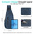 TITECOUGO Small Sling Bag Lightweight Crossbody Bag for Women Men Hiking Backpack Travel Shoulder Bags Chest Daypack for Gym Work Casual Cycling Sports Z1-canvas, Dark Blue