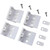 OZXNO 4 Pcs Venetian Blinds Bracket Headrail Support Bracket Clip Wide Beam Folding Blinds Support Frame ( White, 36 X 33 X 21.5 mm)