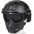VPZenar Airsoft Helmet, Black Tactical Helmet With Detachable Anti-Fog Gray Goggles, Full Face and Paintball Mask for Cosplay Tactical Gear