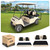 10L0L Golf Cart Front + Rear Seat Cover Set for EZGO TXT RXV 4 Passenger Models Bench Seat Covers Kit Breathable Washable Polyester Mesh Cloth (S+XS)