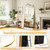 LadyNow Full Length Mirror, 58"x21" Oversized Floor Mirror Freestanding, Full Body Mirror Floor Standing Mirrors with Stand, Hanging Mounted Mirrors for Bedroom Living Room, Gold, Arched Style