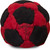DIRTBAG 32 Panel Footbag, Flying Clipper Original Design, Sand Filled, Premium Quality, Machine Washable - Red/Black.