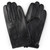 Bon Bonito Men's Rabbit Fur Lined Genuine Soft Black Leather Gloves (Large)