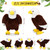 Lenwen 5 Pcs Eagle Stuffed Animal Bulk 1 Plush Mommy with 4 Cute Babies Plush Wild Bald Eagles Stuffed Animal Toy for Boys Girls Birders Zoo Gifts