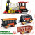 Jumbo 20-Piece Christmas Train Set with Realistic Sound Effects, Working Headlights, Easy to Assemble, Perfect for Festive Decor and Play