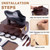 DigNew 10 Pcs Deluxe Shoe Shine Box Set & Shoe Care Polish Kit with Foot Rest, Wooden Care Tools Storage Box Perfect for Multi- Leather Shoes