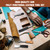 Leather Working Tools,Professional Leather Working Kit for Carving, Punching, Stamping, Cutting with Custom Storage Bag, Essential for DIY Crafts & Repairs. (168pcs)
