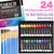 ESRICH 78PCS Acrylic Paint Set with Wood Easel, Paint Brushes, Canvases, Art Painting Supplies Kit for Kids, Students, Artists and Beginners