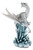 Ebros Gift White Arctic Snow Winter Dragon On Giant Crystal Ice Mountain Glacier Rocks Statue Winterland Dungeons and Dragons Fantasy Decorative Figurine