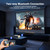 TMY 1080P Full HD Portable Mini Projector, Upgraded Bluetooth Movie Projector with Screen, Compatible with TV Stick Smartphone/HDMI/USB, Indoor & Outdoor Use