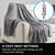 Brookstone Oversized Electric Heated Throw - Heated Blankets - 4 Heat Settings, 4-Hour Auto Shut Off, 100% Polyester, 50"x60" - Charcoal