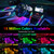 Dreamcolor Acrylic Interior Car Lights, WEBUPAR Car Accessories 2 in 1 Car LED Strip Lights with APP Control and 213 Modes, Car Center Console Fiber Optic Lights, RGB Neon Car Lighting