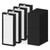 4 Pack 8000 Elite Pro Replacement filter Compatible with VEVA Air Purifier Pro Elite 8000 Series, 4 Filters & 8 Carbon Pre Filters
