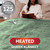 Sunbeam Royal Ultra Fleece Heated Electric Blanket Queen Size, 90" x 84", 12 Heat Settings, 12-Hour Selectable Auto Shut-Off, Fast Heating, Machine Washable, Warm and Cozy, Matcha