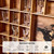 Tristcily Large World Map Shot Glass Display Case 60 Slots 34 X 26''Rustic Brown Wood Holder for 2 Different Size Shot Glass In Living Rooms Bars Wine Cellars Used for Jewelry Stones & Shell