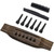 6 String Rosewood Acoustic Guitar Bridge Saddle Nut Pins Set with Six Pin Kit and Rosewood Bridge Replacement Parts, Black