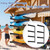 FitiRoker Heavy-Duty Kayak Wall Rack – Multi-Level Adjustable Storage for Multiple Kayaks, Rubber Sleeves, Height Customization, 200 lbs Per Level (4-Tier Rack)