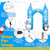 10FT Christmas Penguin Polar Bear Inflatable Arch Outdoor Decoration Snowflake Castle Blow Up Yard Decoration Built in 7 Lights Giant Inflation for Xmas Archway Indoor Lawn Garden Holiday Winter Party
