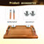 MAVOTER Acacia Wooden Steak Board - Steak Plate Cutting Board with Fork, Knife and Ramekins Wood Serving Board for Home 15.7 Inches (1 set)