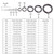 9KM DWLIFE Fishing Rod Repair Ceramic Guide Ring 28pcs Replacement Kit 14 Sizes 0.13in to 1.86in
