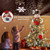 Christmas Snowman Tree Topper Projector, Lighted 3D Snowman Hat with Rotating LED Snowflake Projection, Unique Holiday Tree Decoration for Christmas Party, Home Festive Décor
