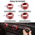 DIAMOOKY 8PCS Metal Button Knob Cover for Jeep Wrangler JL JLU 2018-2025 2026 & Gladiator JT Accessories Window Switch Button Cover Volume Radio Air Conditioner Headlight Switch Knob Cover (Red)