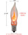 Creative Hobbies A101 Flicker Flame Light Bulb -3 Watt, 130 Volt, E12 Candelabra Base, Flame Shaped, Nickel Plated Base,- Dances with a Flickering Orange Glow -Wholesale Box of 10 Bulbs