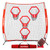 BaseGoal 8 x 8ft Football Nets for Throwing,Football Target,Quarterback Training Equipment with 4 Target Pockets for Improving Football Accuracy Throwing (Red)