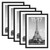 upsimples 11x17 Picture Frame Set of 5, Display Pictures 9x15 with Mat or 11 x 17 Without, Wall Gallery Poster Frames, Black