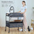 Portable Baby Changing Table with 2 Storage Baskets, BabyBond Foldable Changing Table Dresser Diaper Changing Table Height Adjustable Changing Station for Infant and Newborn(Grey)
