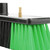 11" Nylon Bristle Brush Head for Superlite Water Fed Poles, Firm Bristles with 2 Brass Nozzles, Fits Standard Threaded Poles for High Reach Window and Solar Panel Cleaning, Spotless Clean