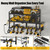 Spampur Heavy Duty Power Tool Organizer Wall Mount, 3 Layers Storage Rack with 6 Cordless Drill Holders, Garage Tool Organizer Storage for Workshop Shed, Charging Station Shelf, Father/Men Gifts