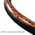 BANLIE Wood Grain Steering Wheel Cover Microfiber Leather Breathable Anti Slip Universal Protector 14.5-15 inch Car Interior Accessories for Women Men, Black Coffee