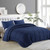 HOMBYS Oversized King Comforter 120x120, Lightweight Quilted Down Alternative Duvet Insert for All Season,Navy Blue,8 Corner Tabs