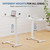 DUMOS Overbed Bedside Table with Wheels, Height Adjustable Rolling Hospital and Home Use Standing Stand Up Tray Mobile Laptop PC Desks for Bedroom, Living Room, Office, White