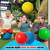 New Bounce Knobby Balls Set for Kids – Set of 4 Bumpy 8.5" Sensory Inflatable Balls with Pump – Textured Toys for Toddlers, Therapy, Outdoor Play, Party Favors & Dog Toys