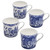 Grace Teaware Blue Willow Bone China Coffee Tea Mugs 10-Ounce (2 Assorted Patterns, Set of 4) (S17301I/C-BLU-6)