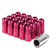 Auto Dynasty 20Pcs M12X1.5 20mmx50mm Aluminum Closed-End Lug Nuts+Extension Adapter (Pink)