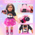 HAPGFS American 18 Inch Doll Accessories Travel Set Including Suitcase Luggage and Dress, Camera Computer Phone Neck Pillow Sunglasses Dolls Travel Gear Play Set Gift for Birthday (NO Doll)