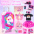 HAPGFS American 18 Inch Doll Accessories Travel Set Including Suitcase Luggage and Dress, Camera Computer Phone Neck Pillow Sunglasses Dolls Travel Gear Play Set Gift for Birthday (NO Doll)