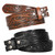 SANSTHS 2 Pack Western Belts for Men without Buckle, Cowboy Belt for Buckle Western Leather Belt Straps for Jeans, Black & Brown