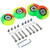 OwnMy 50mm x 18mm Colorful Luggage Suitcase Replacement Wheels, Rubber Swivel Caster Wheels Bearings Repair Kits, Set of 4