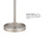 Ivilon Countertop Paper Towel Holder - Modern Tapered End Cap Design - Color Brushed Nickel