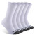 Monxiery Mens 100% Cotton Moisture Wicking Cushioned Crew Socks, Athletic Performance Work socks