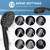 MakeFit Dual Handheld Shower Head Combo, 2-in-1 Rain Shower Heads System 8 Inch Rainfall Shower Head and 10 Modes High Pressure Hand Held Showerhead with Built-in Power Wash
