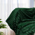 PAVILIA Super Soft Fleece Throw Blanket Twin Emerald Green, Fuzzy Plush Flannel Throw, Warm Cozy Ribbed Microfiber Blanket for Sofa Couch Bed, Lightweight Striped Blanket, Green, 60x80